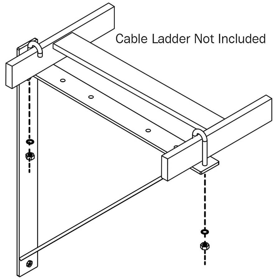 Tripp Lite by Eaton SRLTRISUPPORT Wall Mount Support for Cable Ladder - Black SRLTRISUPPORT