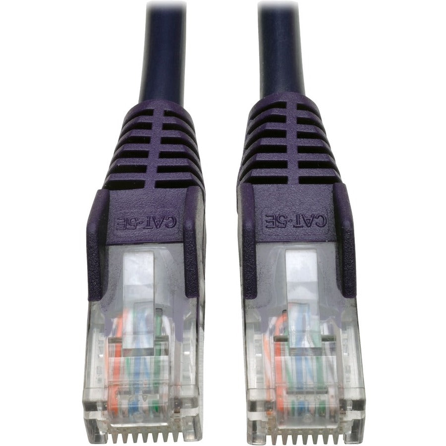 Tripp Lite by Eaton Cat5e 350 MHz Snagless Molded UTP Patch Cable (RJ45 M/M), Purple, 25 ft N001-025-PU