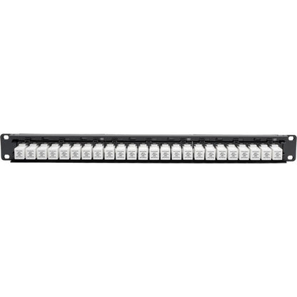 Tripp Lite by Eaton N254-024-6AD 24-Port 1U Rack-Mount Cat6a Feedthrough Patch Panel N254-024-6AD