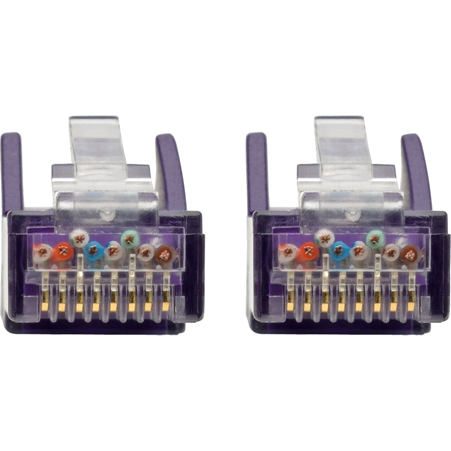 Tripp Lite by Eaton Cat6 Gigabit Snagless Molded UTP Patch Cable (RJ45 M/M), Purple, 6 ft N201-006-PU