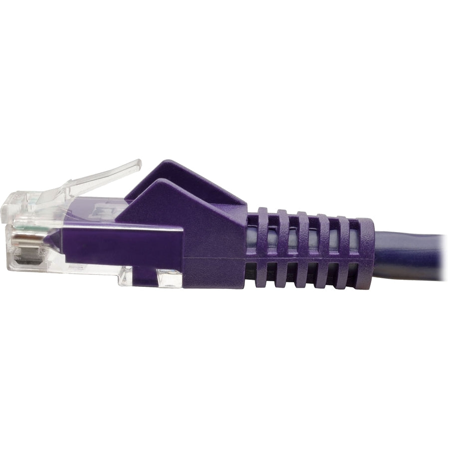 Tripp Lite by Eaton Cat6 Gigabit Snagless Molded UTP Patch Cable (RJ45 M/M), Purple, 6 ft N201-006-PU