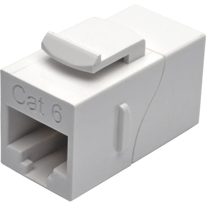 Tripp Lite by Eaton Cat6 Straight-Through Modular In-Line Snap-In Coupler (RJ45 F/F), White N235-001-WH