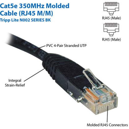 Tripp Lite Cat5e UTP Patch Cable N002-001-BK