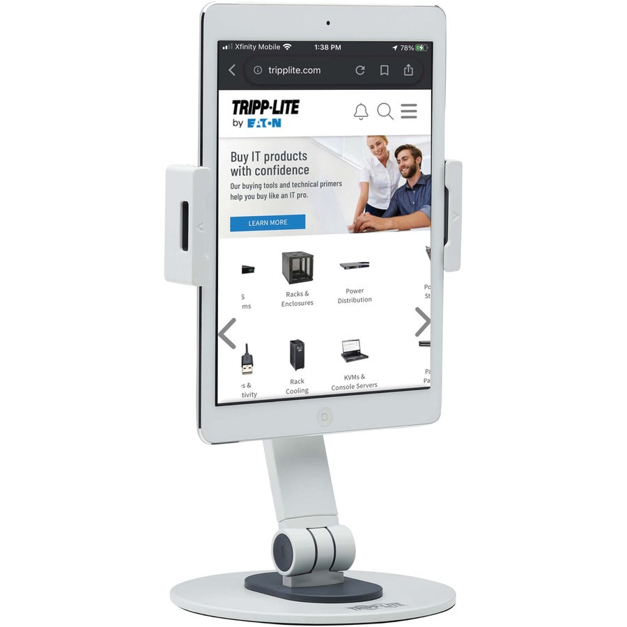 Tripp Lite by Eaton DMTB413 Desk Mount for Smartphone, Tablet, iPad, Mobile Device - White DMTB413