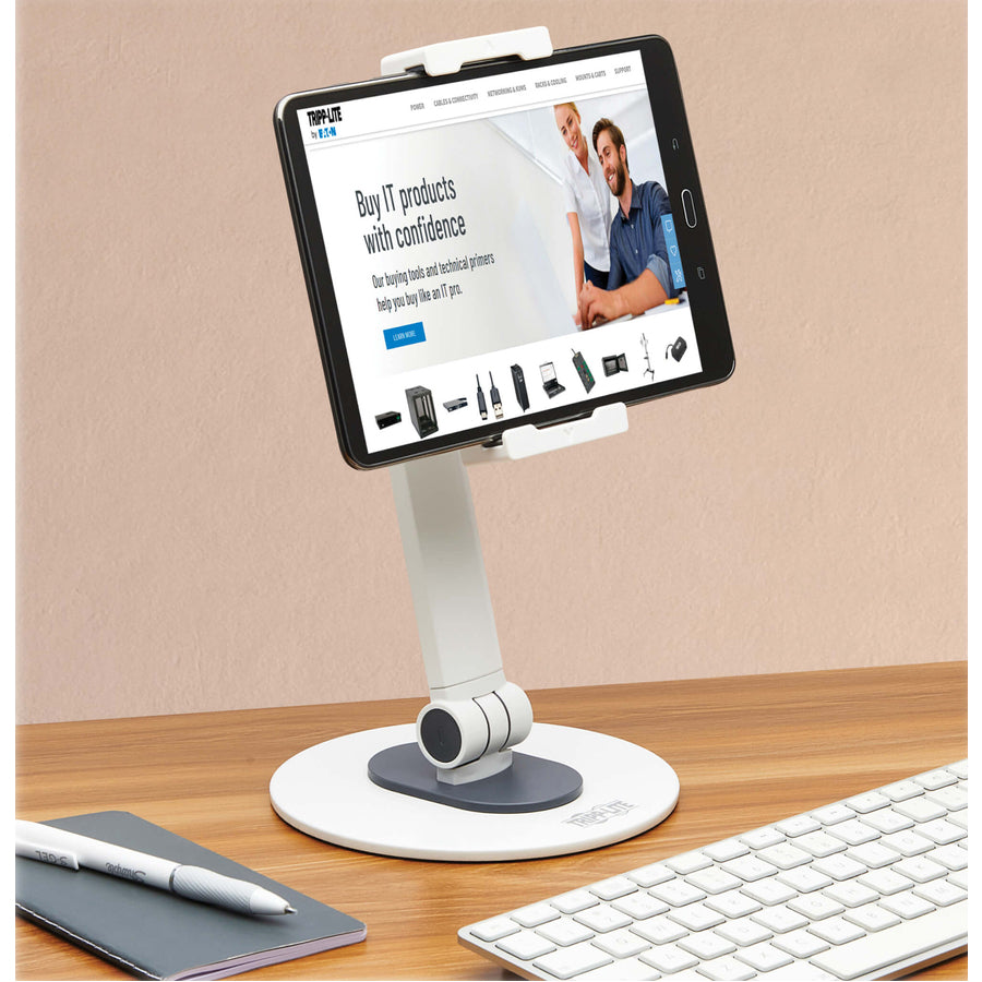 Tripp Lite by Eaton DMTB413 Desk Mount for Smartphone, Tablet, iPad, Mobile Device - White DMTB413