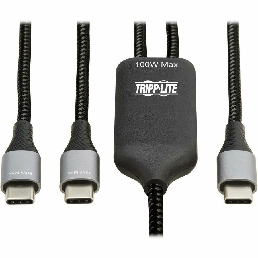 Tripp Lite by Eaton USB-C Charging Cable/Splitter (M/2xM) - 100W PD Charging, 6 ft. (1.8 m) U420P-2X6-100W