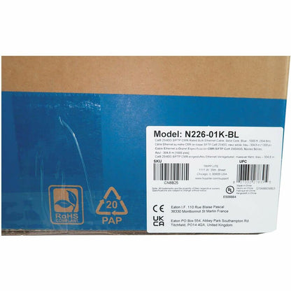 Tripp Lite by Eaton N226-01K-BL Category 8 S/FTP Network Cable N226-01K-BL