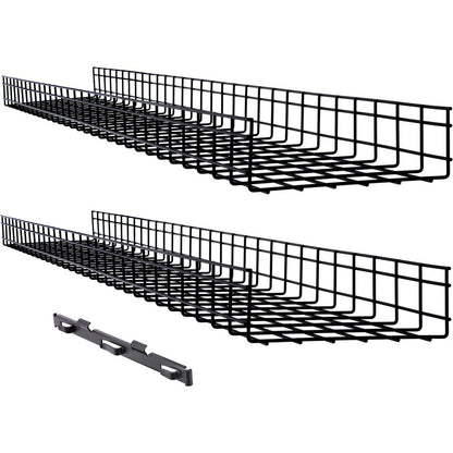 Tripp Lite by Eaton Wire Mesh Cable Tray - 300 x 100 x 1500 mm (12 in. x 4 in. x 5 ft.), 2-Pack SRWB12410X2STR