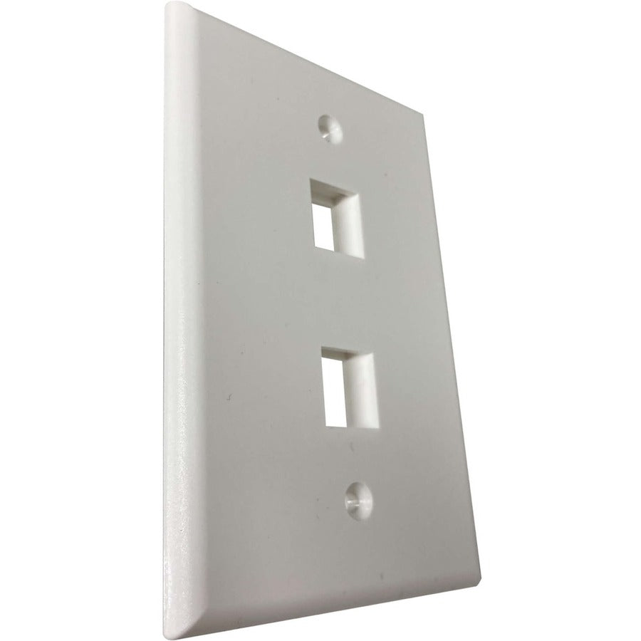 Tripp Lite by Eaton Safe-IT 2-Port Single-Gang Keystone Wall Plate, Antibacterial, Ivory Matte, TAA N042AB-002-IVM