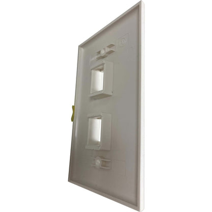 Tripp Lite by Eaton Safe-IT 2-Port Single-Gang Keystone Wall Plate, Antibacterial, Ivory Matte, TAA N042AB-002-IVM