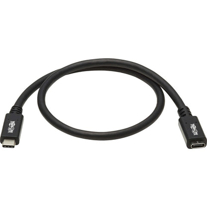 Tripp Lite by Eaton U421-20N-G2 USB-C Extension Cable, M/F, Black, 20 in. (0.5 m) U421-20N-G2