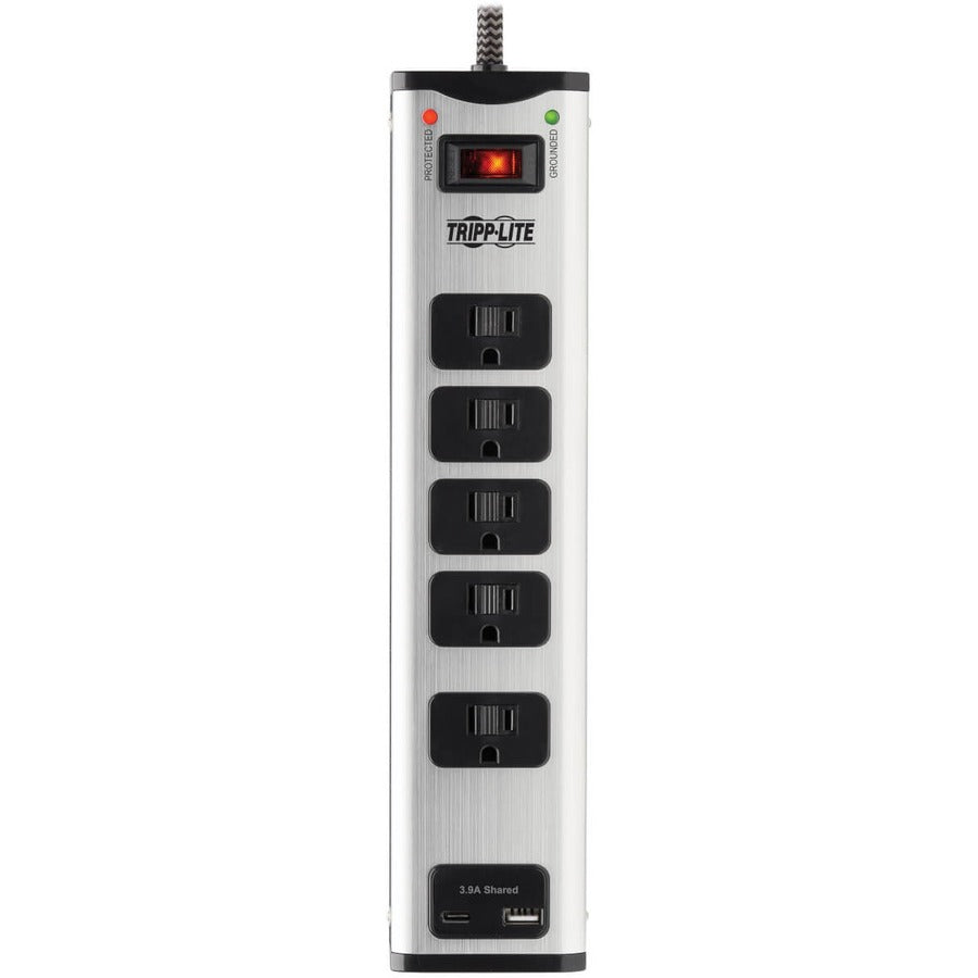 Tripp Lite by Eaton Protect It! TLM506USBC 5-Outlet Surge Suppressor/Protector TLM506USBC