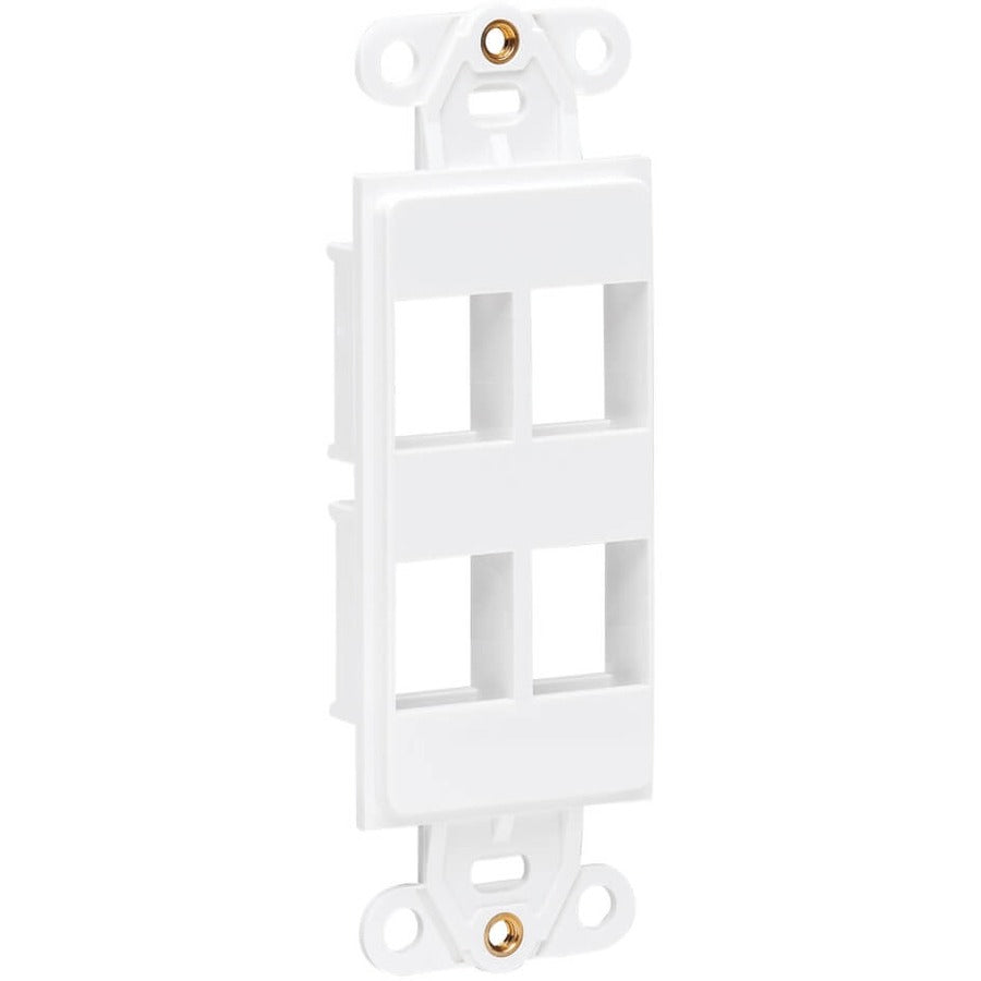 Tripp Lite by Eaton Center Plate Insert, Decora Style - Vertical, 4 Ports N042D-004V-WH