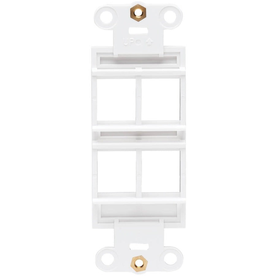 Tripp Lite by Eaton Center Plate Insert, Decora Style - Vertical, 4 Ports N042D-004V-WH