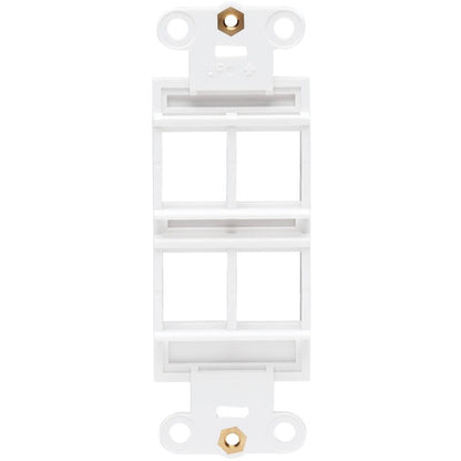 Tripp Lite by Eaton Center Plate Insert, Decora Style - Vertical, 4 Ports N042D-004V-WH