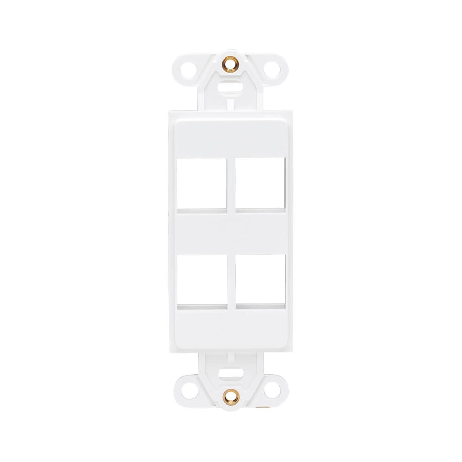 Tripp Lite by Eaton Center Plate Insert, Decora Style - Vertical, 4 Ports N042D-004V-WH