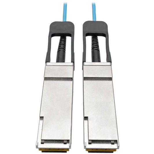 Tripp Lite by Eaton QSFP+ to QSFP+ Active Optical Cable - 40Gb, AOC, M/M, Aqua, 5 m (16.4 ft.) N28F-05M-AQ