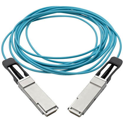 Tripp Lite by Eaton QSFP+ to QSFP+ Active Optical Cable - 40Gb, AOC, M/M, Aqua, 5 m (16.4 ft.) N28F-05M-AQ