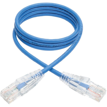 Tripp Lite by Eaton N201-S03-BL Cat6 Gigabit Snagless Slim UTP Patch Cable (RJ45 M/M), 3 ft. N201-S03-BL