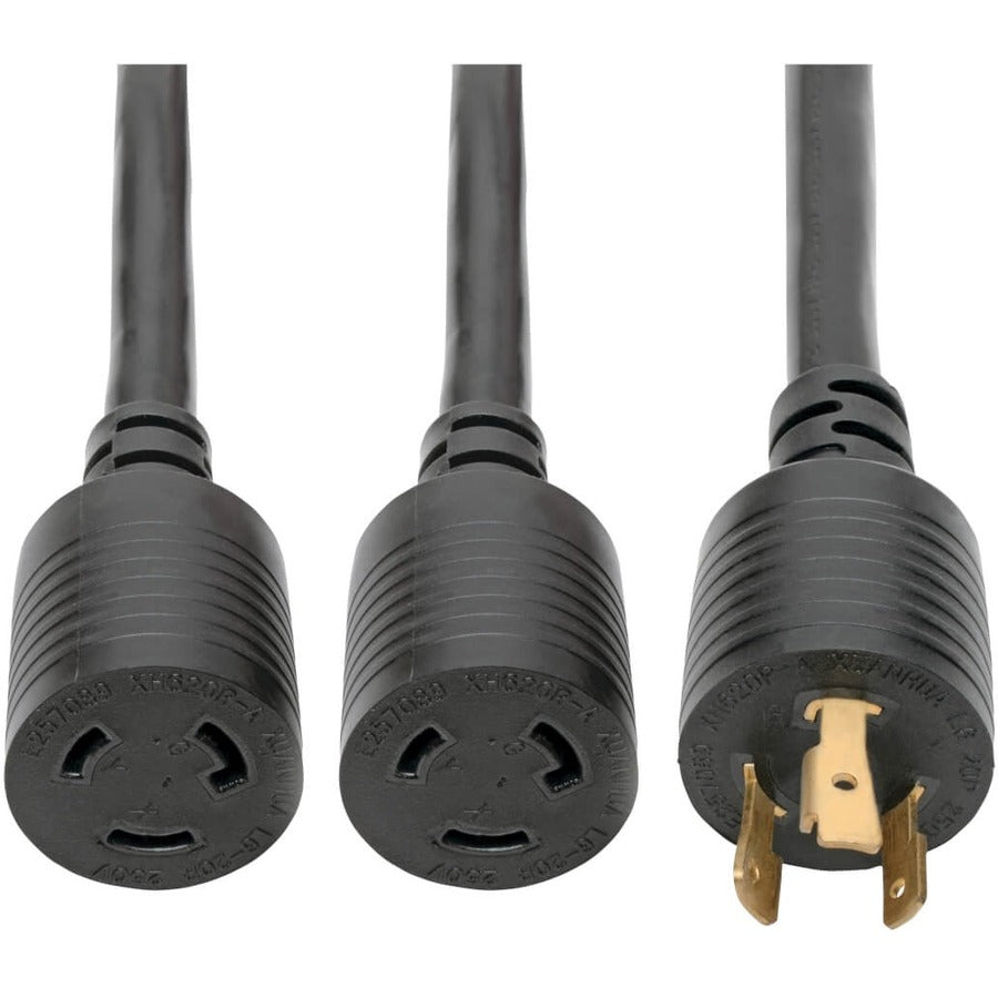 Tripp Lite 1ft Power Cord Y Splitter Cable L6-20P to 2xL6-20R for PDU/UPS 20A 10AWG 1' P039-001-2