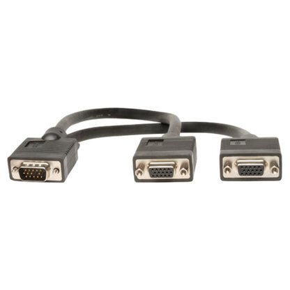 Tripp Lite 1ft VGA Monitor Y Splitter Cable HD15 M/2xF 1' P516-001