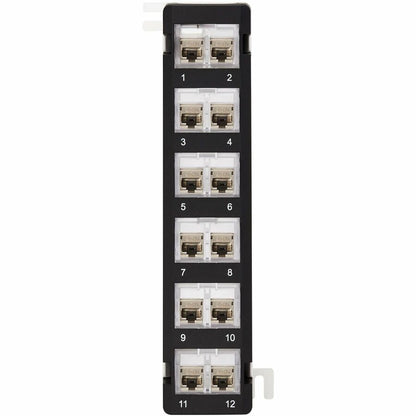 Tripp Lite by Eaton 12-Port Wall-Mount Patch Panel for UTP Keystone Jacks, Rotatable Modules N062-012-KJ-WM