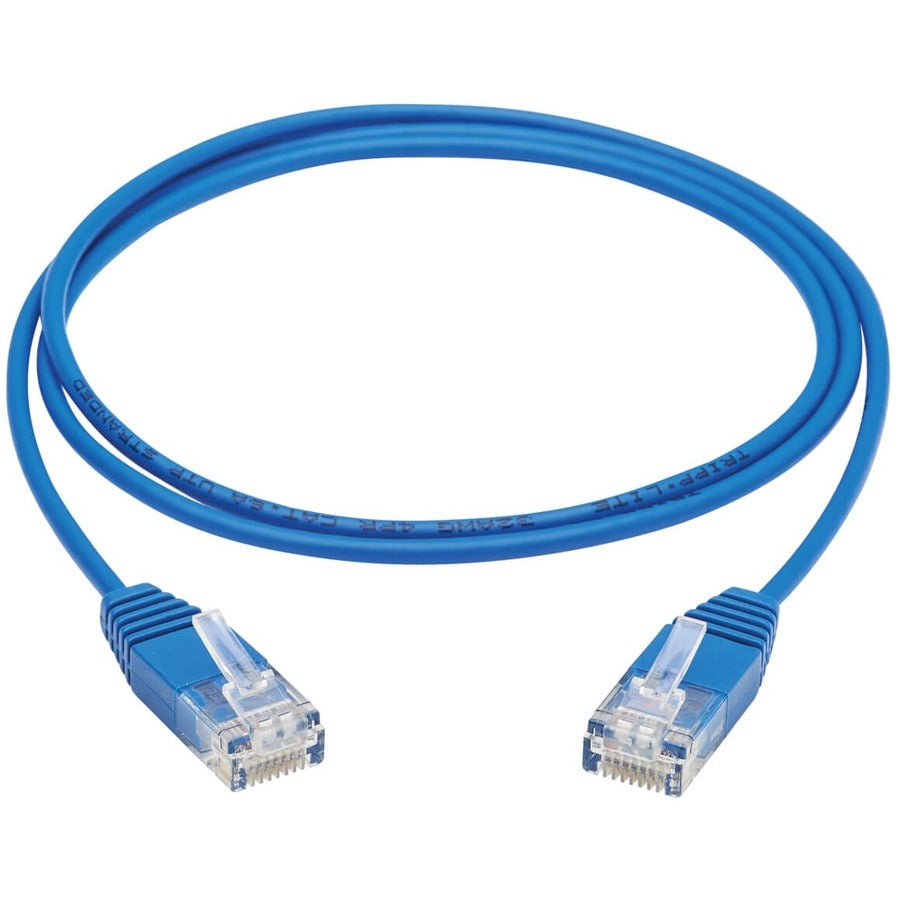 Tripp Lite by Eaton Cat6a 10G Certified Molded Ultra-Slim UTP Ethernet Cable (RJ45 M/M), Blue, 3 ft. N261-UR03-BL