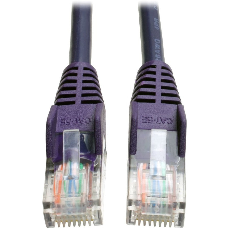 Tripp Lite by Eaton Cat5e 350MHz Snagless Molded Patch Cable (RJ45 M/M) - Purple, 5-ft. N001-005-PU