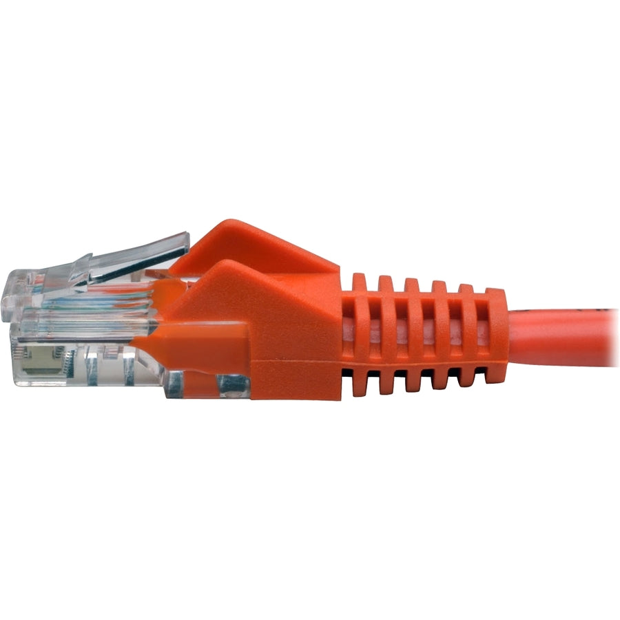 Tripp Lite by Eaton Cat5e 350 MHz Snagless Molded UTP Patch Cable (RJ45 M/M), Orange, 25 ft N001-025-OR