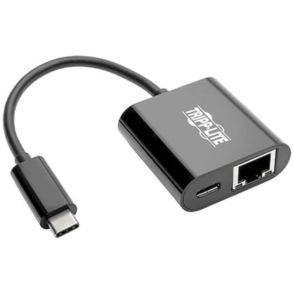 Tripp Lite by Eaton USB-C to Gigabit Network Adapter with USB-C PD Charging - Thunderbolt 3, Black U436-06N-GB-C