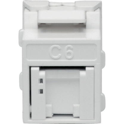 Tripp Lite by Eaton N238-001-GY-TF Keystone Jack Cat6a/Cat6/Cat5e, White, TAA N238-001-GY-TF