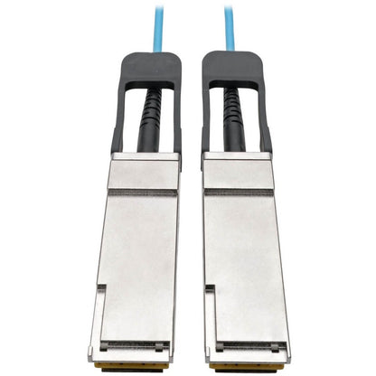 Tripp Lite by Eaton QSFP+ to QSFP+ Active Optical Cable - 40Gb, AOC, M/M, Aqua, 1 m (3 ft.) N28F-01M-AQ