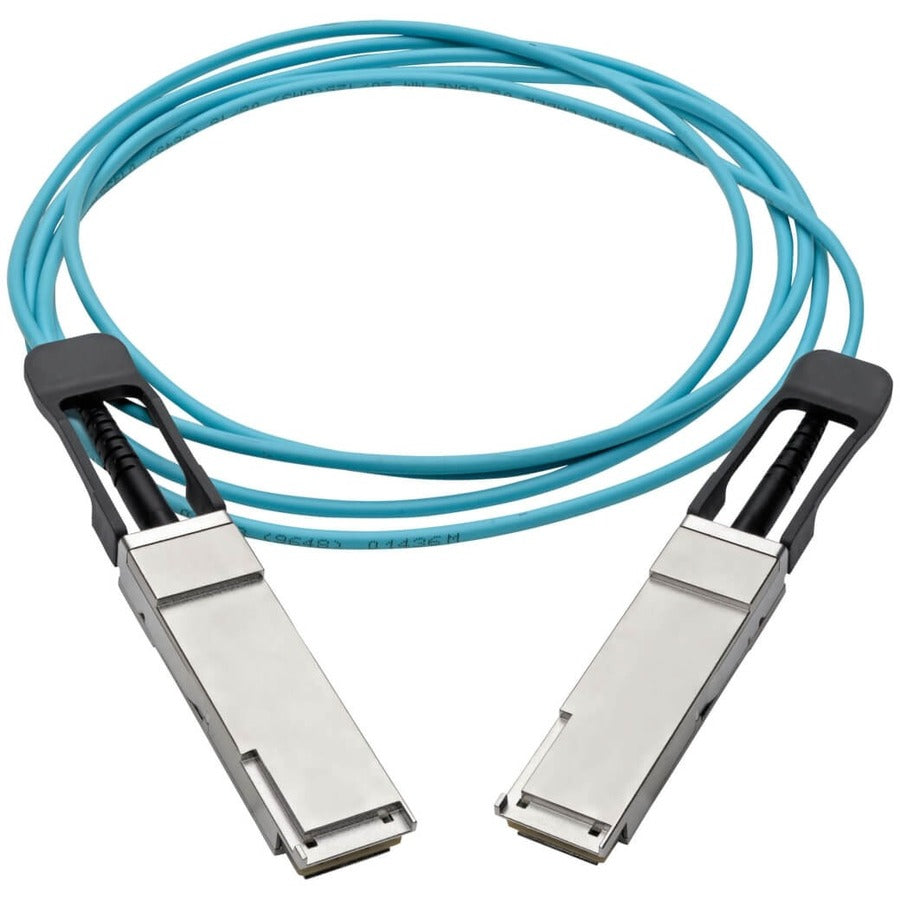 Tripp Lite by Eaton QSFP+ to QSFP+ Active Optical Cable - 40Gb, AOC, M/M, Aqua, 1 m (3 ft.) N28F-01M-AQ