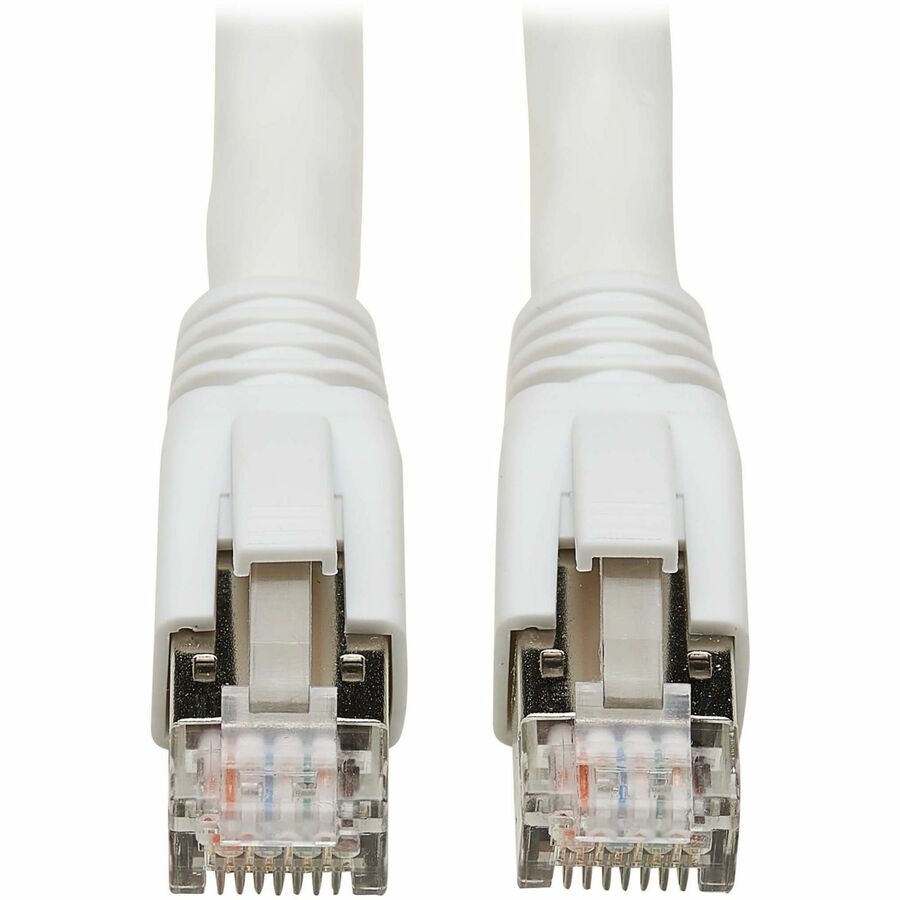 Tripp Lite by Eaton Cat8 40G Snagless SSTP Ethernet Cable (RJ45 M/M), PoE, White, 3 ft. (0.9 m) N272-F03-WH