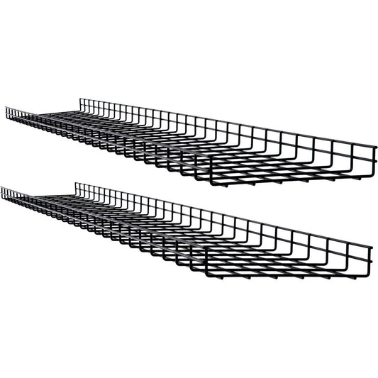 Tripp Lite by Eaton Wire Mesh Cable Tray - 300 x 50 x 1500 mm (12 in. x 2 in. x 5 ft.), 2-Pack SRWB12210X2STR