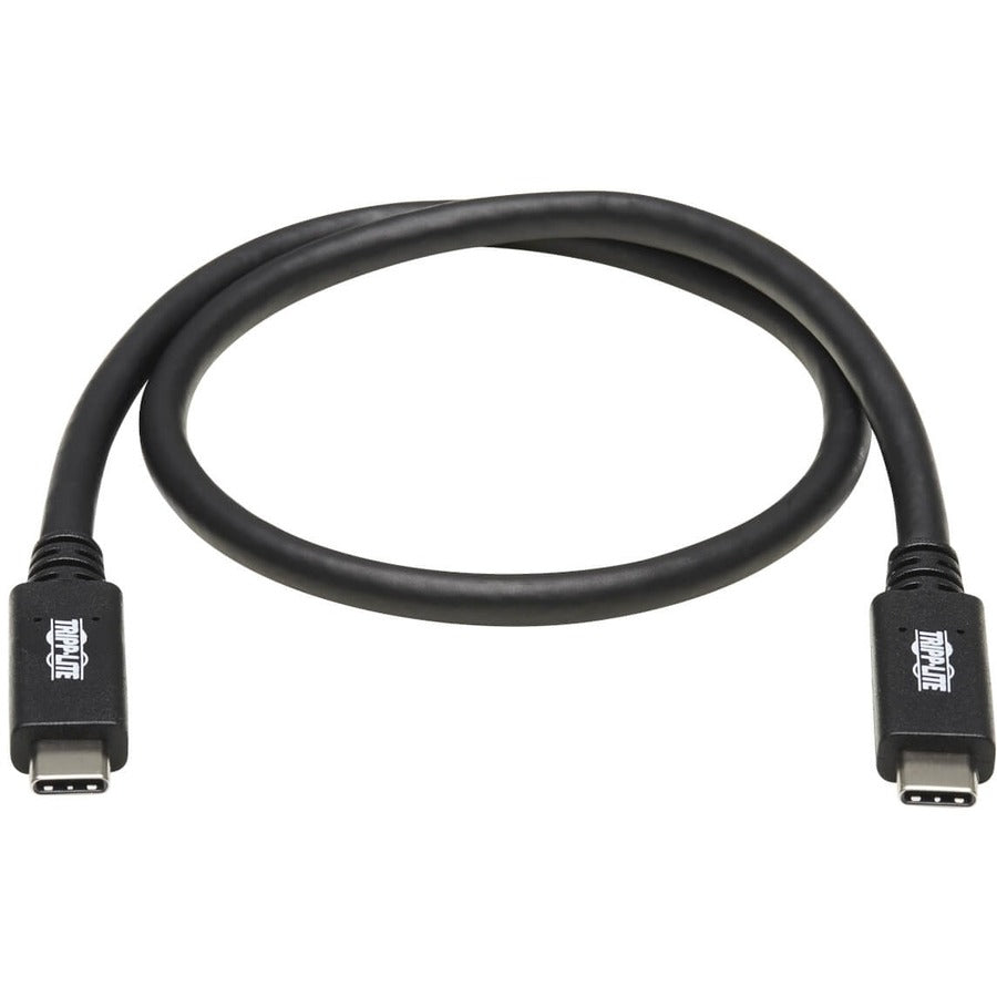 Tripp Lite by Eaton USB-C To USB-C Cable (M/M) - USB 3.1 Gen 2, 10 Gbps, Thunderbolt 3, 20 in. U420-20N-G2-5A