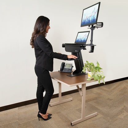 Tripp Lite by Eaton WorkWise Single-Monitor Sit-Stand Desk Clamp Workstation WWSS1327CP