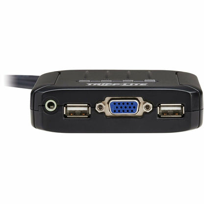 Tripp Lite by Eaton 4-Port VGA KVM Switch with Built-In VGA, USB and 3.5 mm Audio Cables B032-VUA4