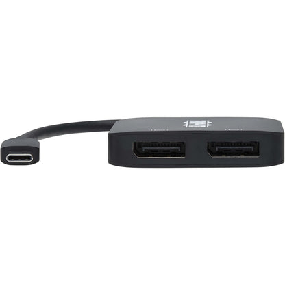 Tripp Lite by Eaton U444-2DP-MST4K6 USB-C Adapter, Dual Display, Black U444-2DP-MST4K6