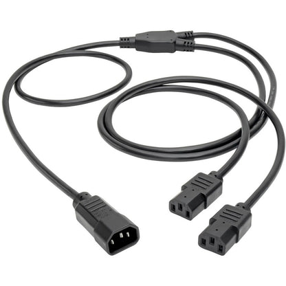 Tripp Lite 6ft Computer Power Cord Extension Cable C14 to 2xC13 10A 18AWG 6' P004-006-2C13