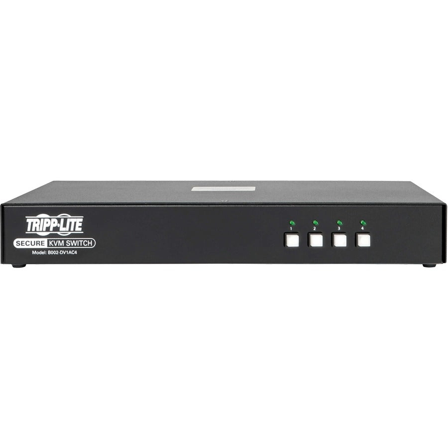 Tripp Lite by Eaton B002-DV1AC4 4-Port NIAP PP3.0-Certified DVI-I KVM Switch B002-DV1AC4