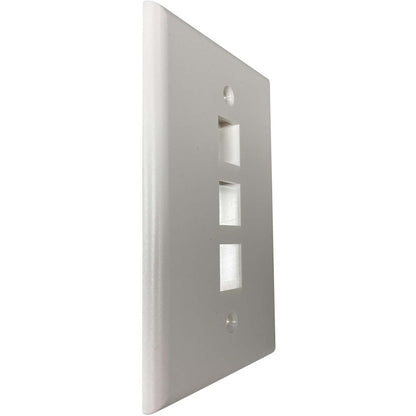 Tripp Lite by Eaton Safe-IT 3-Port Single-Gang Keystone Wall Plate, Antibacterial, Ivory Matte, TAA N042AB-003-IVM