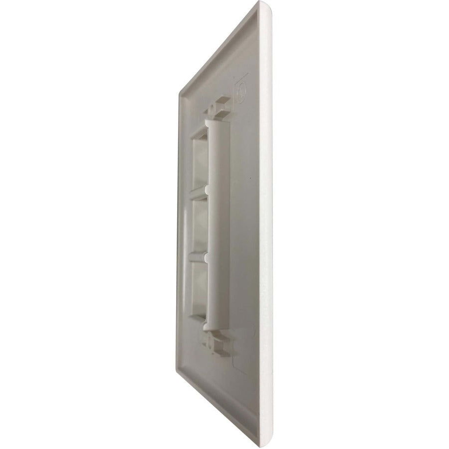 Tripp Lite by Eaton Safe-IT 3-Port Single-Gang Keystone Wall Plate, Antibacterial, Ivory Matte, TAA N042AB-003-IVM