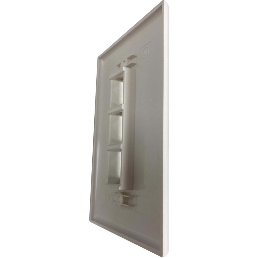 Tripp Lite by Eaton Safe-IT 3-Port Single-Gang Keystone Wall Plate, Antibacterial, Ivory Matte, TAA N042AB-003-IVM