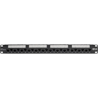 Tripp Lite by Eaton N252-024-6A 24-Port 1U Rack-Mount Cat6a/Cat6/Cat5e 110 Patch Panel N252-024-6A