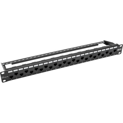 Tripp Lite by Eaton N254-024-OF 24-Port 1U Rack-Mount Cat5e/6 Offset Feed-Through Patch Panel N254-024-OF