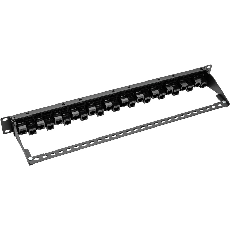 Tripp Lite by Eaton N254-024-OF 24-Port 1U Rack-Mount Cat5e/6 Offset Feed-Through Patch Panel N254-024-OF