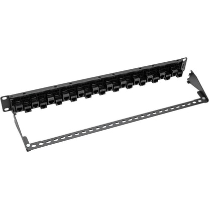 Tripp Lite by Eaton N254-024-OF 24-Port 1U Rack-Mount Cat5e/6 Offset Feed-Through Patch Panel N254-024-OF