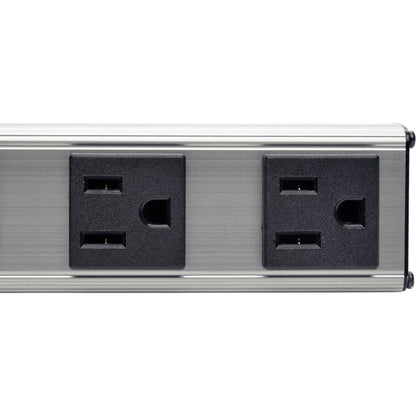 Tripp Lite by Eaton 4-Outlet Power Strip, 10 ft. Cord, NEMA 5-15P Plug, 12 in. PS120410