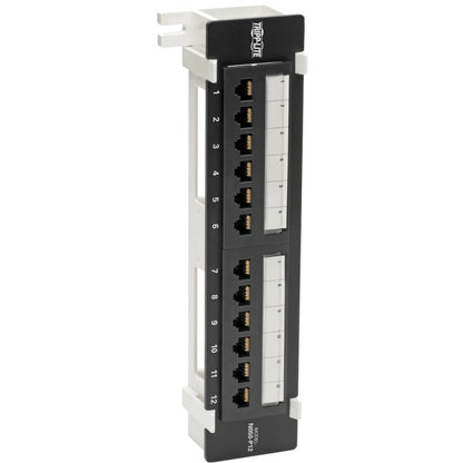 Tripp Lite by Eaton N050-P12 12-Port Wall-Mount Cat5e Patch Panel - PoE+ Compliant N050-P12